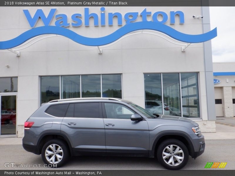 Platinum Gray Metallic / Titan Black 2018 Volkswagen Atlas SE 4Motion