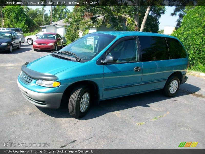 Island Teal Satin Glow / Mist Gray 1999 Plymouth Voyager SE
