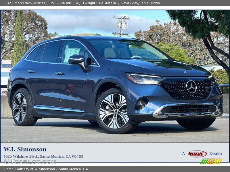 Twilight Blue Metallic / Neva Gray/Sable Brown 2023 Mercedes-Benz EQE 350+ 4Matic SUV