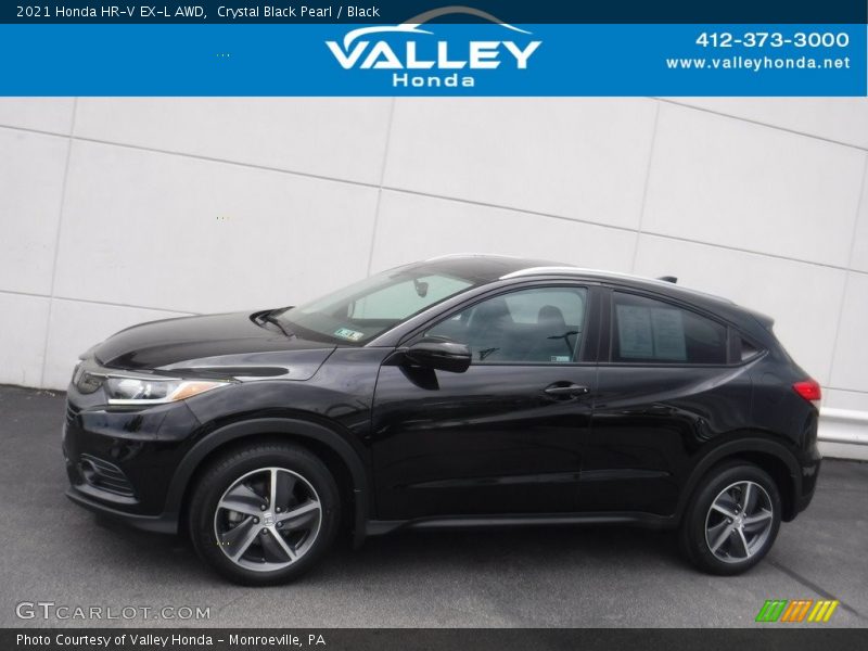 Crystal Black Pearl / Black 2021 Honda HR-V EX-L AWD
