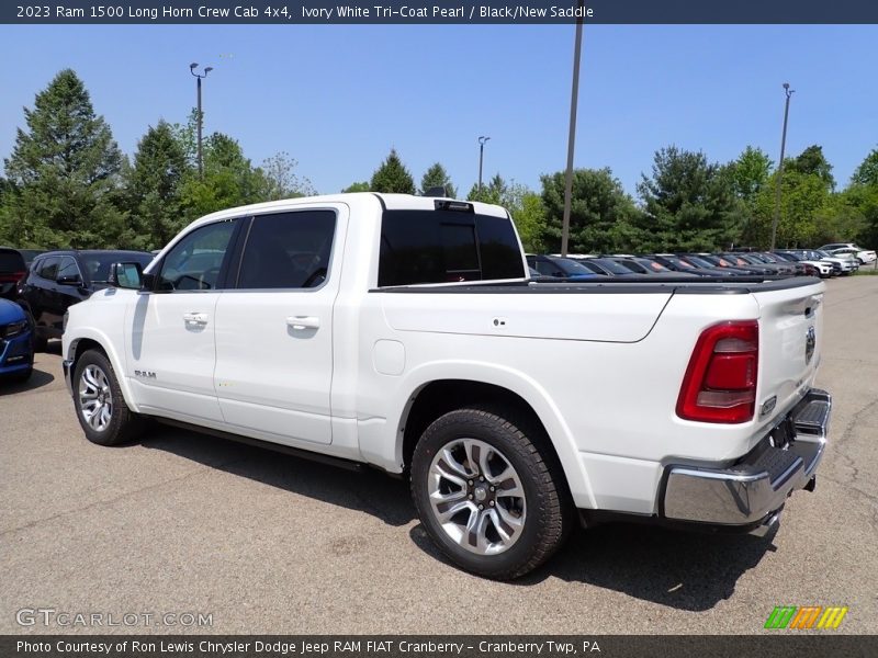 Ivory White Tri-Coat Pearl / Black/New Saddle 2023 Ram 1500 Long Horn Crew Cab 4x4