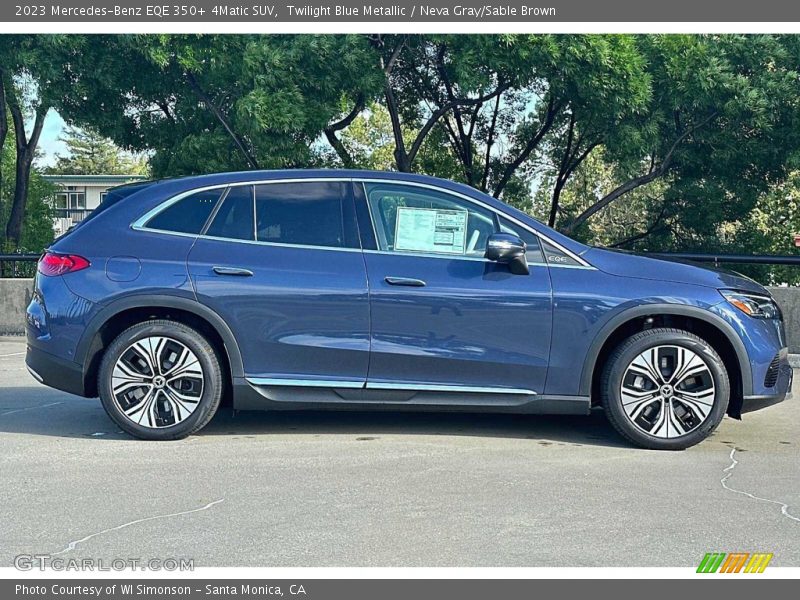 Twilight Blue Metallic / Neva Gray/Sable Brown 2023 Mercedes-Benz EQE 350+ 4Matic SUV
