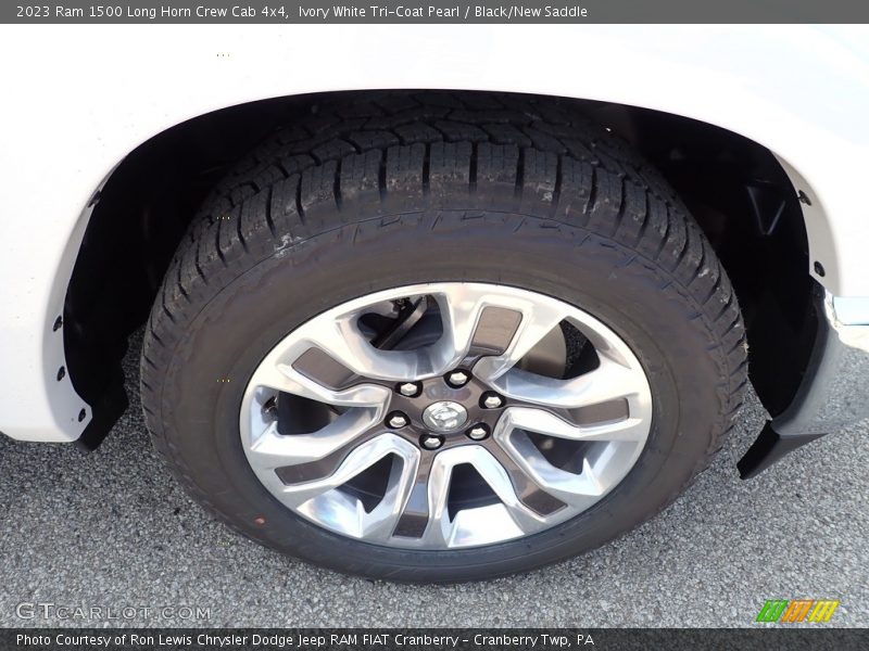 Ivory White Tri-Coat Pearl / Black/New Saddle 2023 Ram 1500 Long Horn Crew Cab 4x4