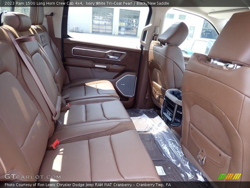 Ivory White Tri-Coat Pearl / Black/New Saddle 2023 Ram 1500 Long Horn Crew Cab 4x4