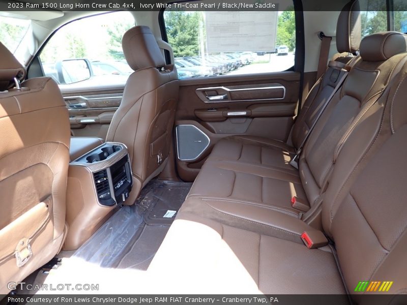 Ivory White Tri-Coat Pearl / Black/New Saddle 2023 Ram 1500 Long Horn Crew Cab 4x4