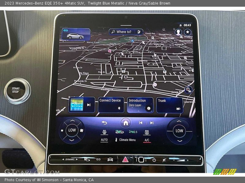 Navigation of 2023 EQE 350+ 4Matic SUV
