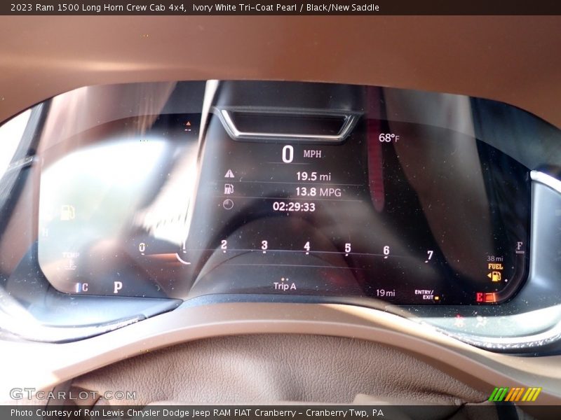 Ivory White Tri-Coat Pearl / Black/New Saddle 2023 Ram 1500 Long Horn Crew Cab 4x4