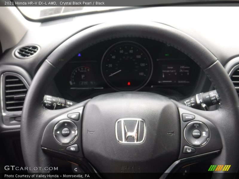 Crystal Black Pearl / Black 2021 Honda HR-V EX-L AWD