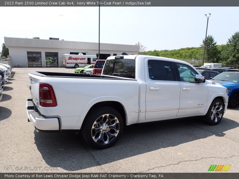 Ivory White Tri-Coat Pearl / Indigo/Sea Salt 2023 Ram 1500 Limited Crew Cab 4x4