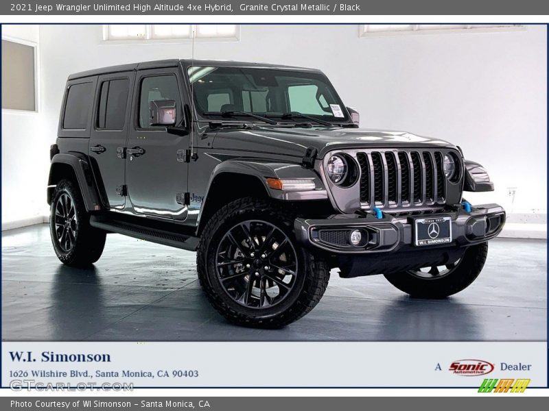 Granite Crystal Metallic / Black 2021 Jeep Wrangler Unlimited High Altitude 4xe Hybrid