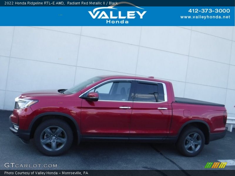 Radiant Red Metallic II / Black 2022 Honda Ridgeline RTL-E AWD