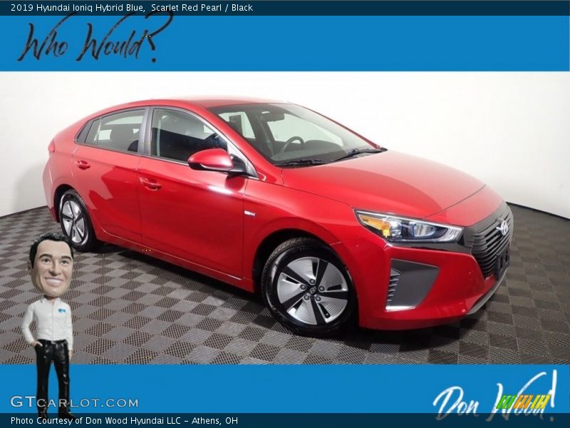 Scarlet Red Pearl / Black 2019 Hyundai Ioniq Hybrid Blue