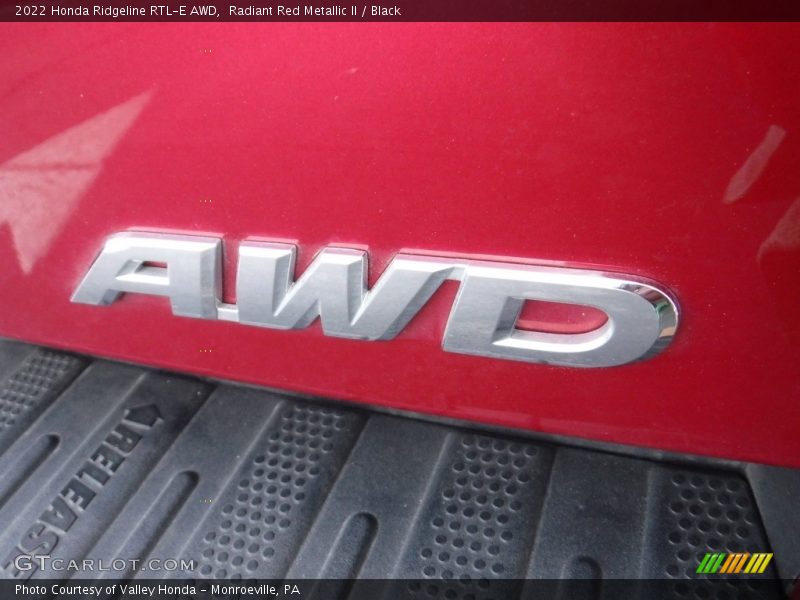 Radiant Red Metallic II / Black 2022 Honda Ridgeline RTL-E AWD