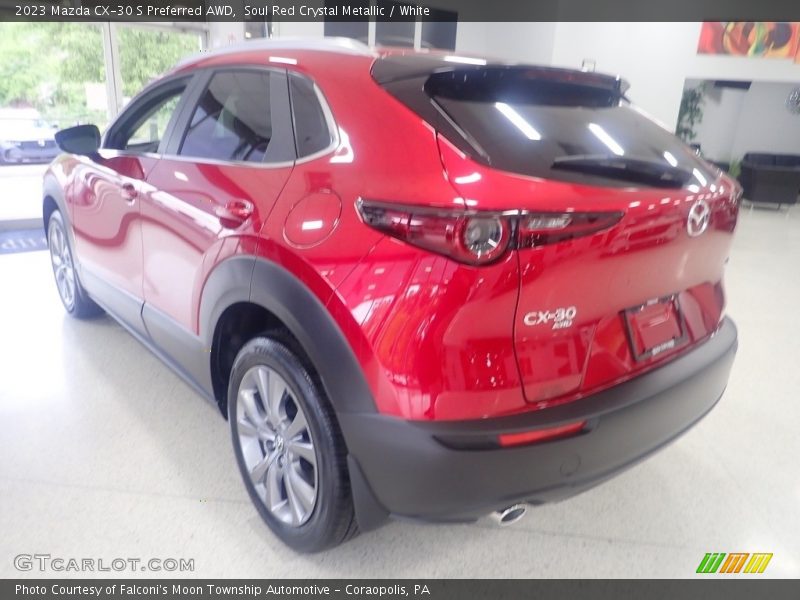 Soul Red Crystal Metallic / White 2023 Mazda CX-30 S Preferred AWD