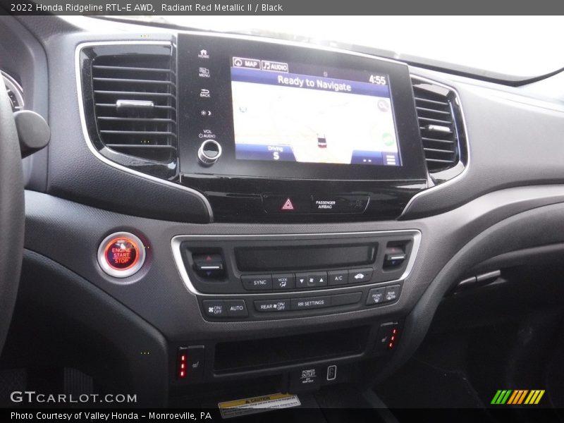 Controls of 2022 Ridgeline RTL-E AWD