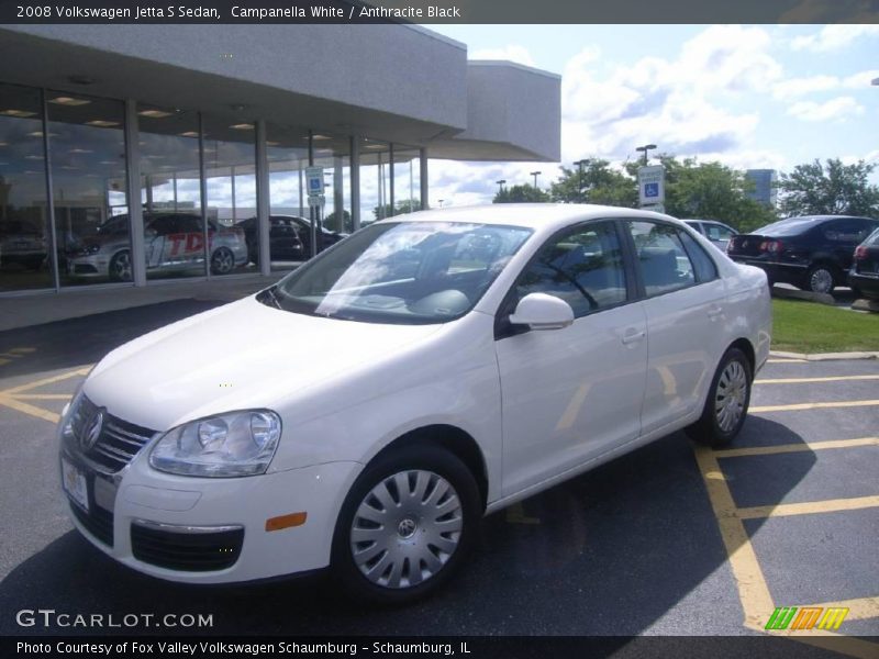 Campanella White / Anthracite Black 2008 Volkswagen Jetta S Sedan