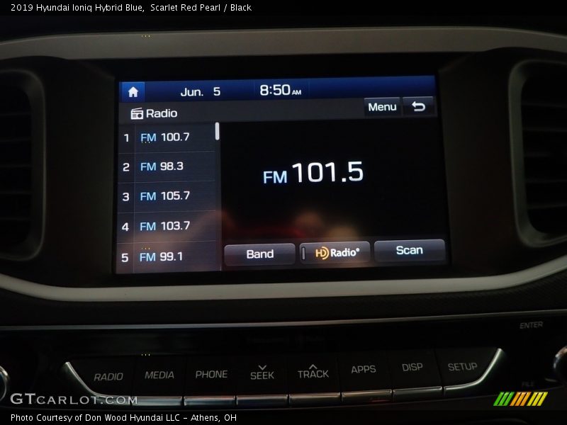 Scarlet Red Pearl / Black 2019 Hyundai Ioniq Hybrid Blue
