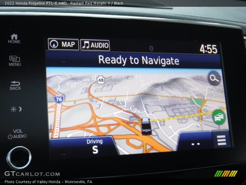 Navigation of 2022 Ridgeline RTL-E AWD