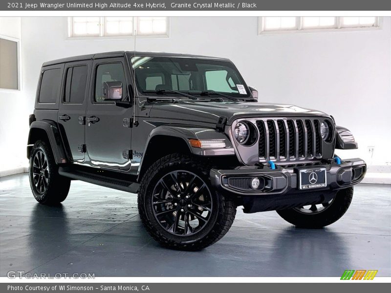 Front 3/4 View of 2021 Wrangler Unlimited High Altitude 4xe Hybrid