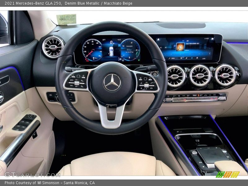 Denim Blue Metallic / Macchiato Beige 2021 Mercedes-Benz GLA 250