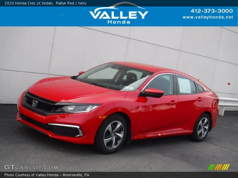 Rallye Red / Ivory 2020 Honda Civic LX Sedan