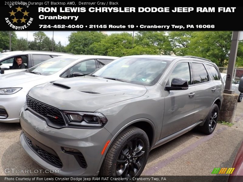 Destroyer Gray / Black 2022 Dodge Durango GT Blacktop AWD