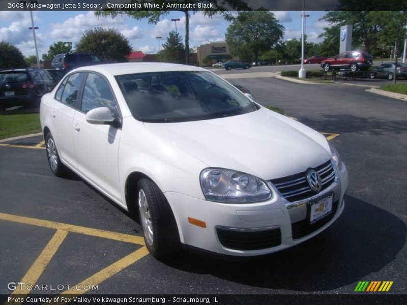 Campanella White / Anthracite Black 2008 Volkswagen Jetta S Sedan