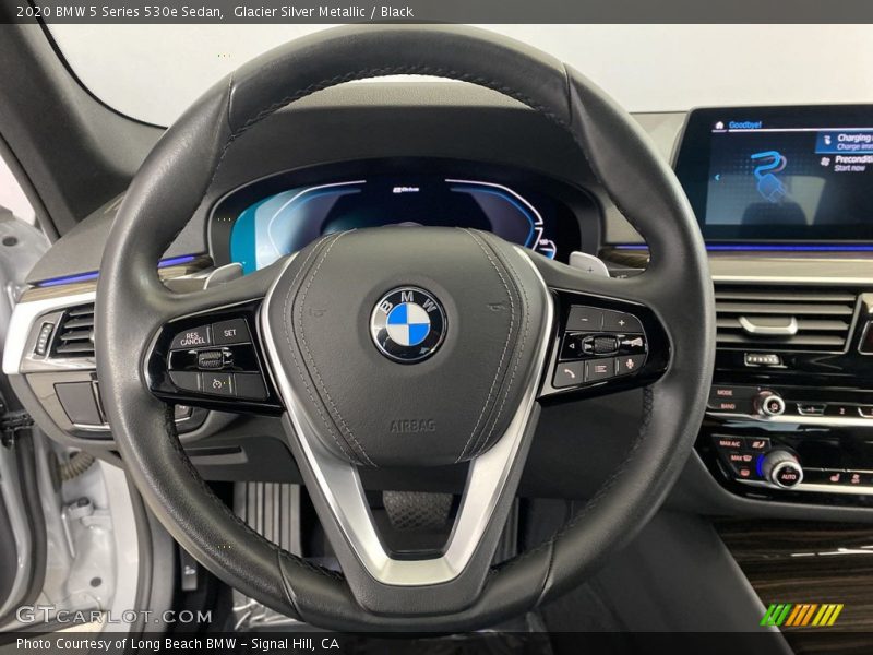 Glacier Silver Metallic / Black 2020 BMW 5 Series 530e Sedan