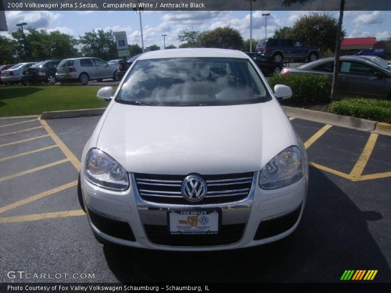 Campanella White / Anthracite Black 2008 Volkswagen Jetta S Sedan