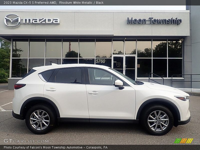 Rhodium White Metallic / Black 2023 Mazda CX-5 S Preferred AWD