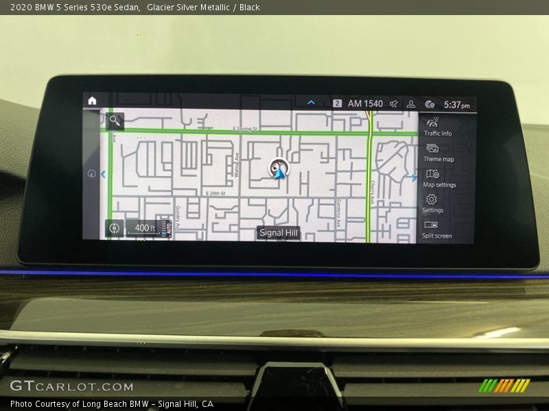 Glacier Silver Metallic / Black 2020 BMW 5 Series 530e Sedan