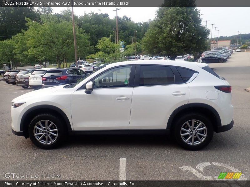 Rhodium White Metallic / Black 2023 Mazda CX-5 S Preferred AWD