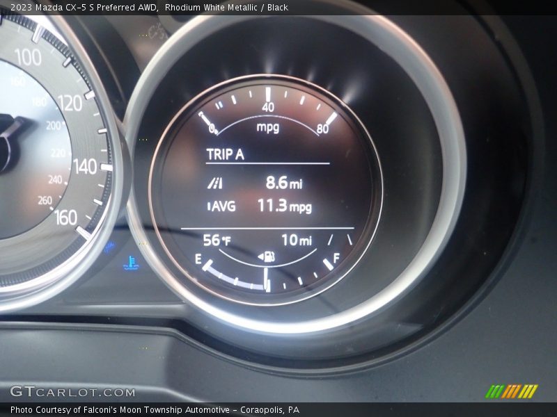 Rhodium White Metallic / Black 2023 Mazda CX-5 S Preferred AWD