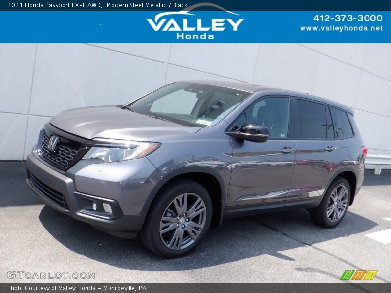 Modern Steel Metallic / Black 2021 Honda Passport EX-L AWD