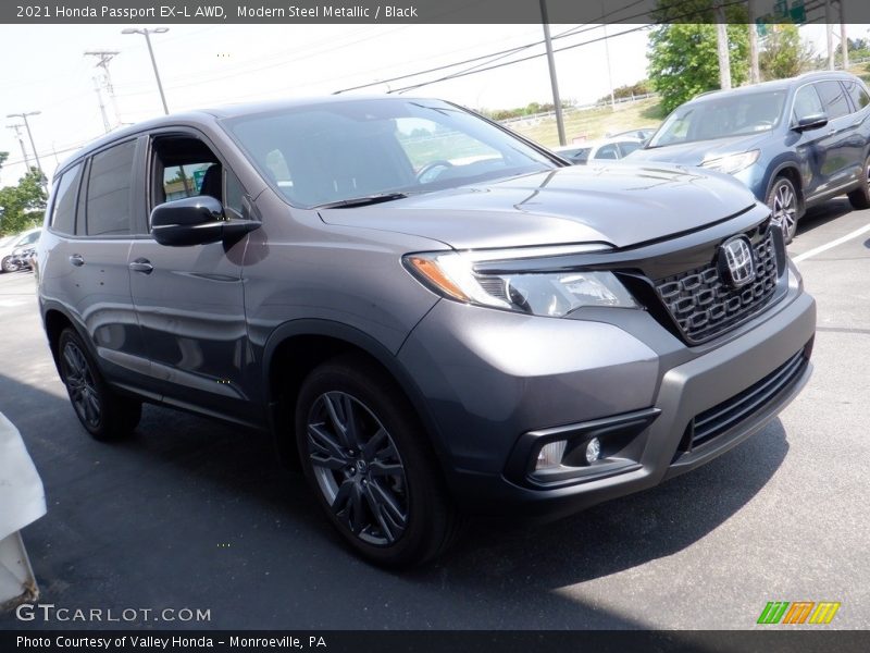 Modern Steel Metallic / Black 2021 Honda Passport EX-L AWD