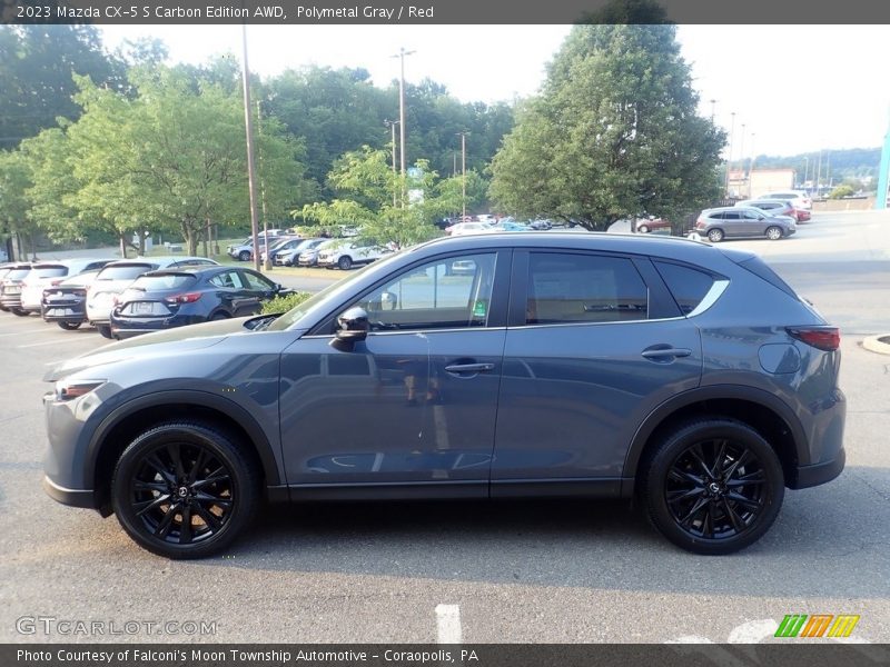 Polymetal Gray / Red 2023 Mazda CX-5 S Carbon Edition AWD
