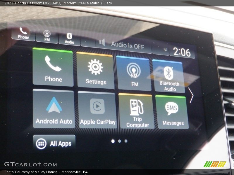 Modern Steel Metallic / Black 2021 Honda Passport EX-L AWD