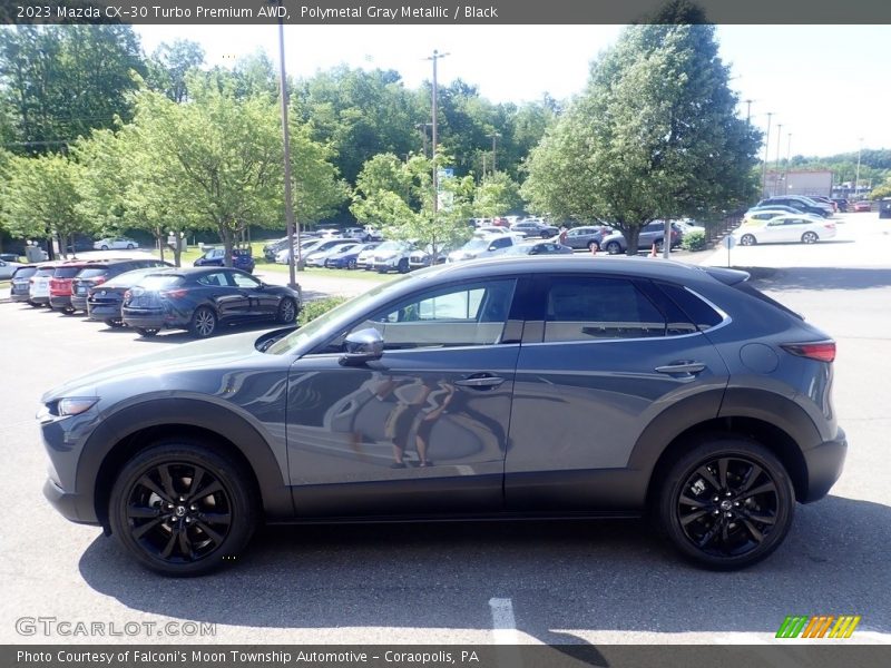 Polymetal Gray Metallic / Black 2023 Mazda CX-30 Turbo Premium AWD