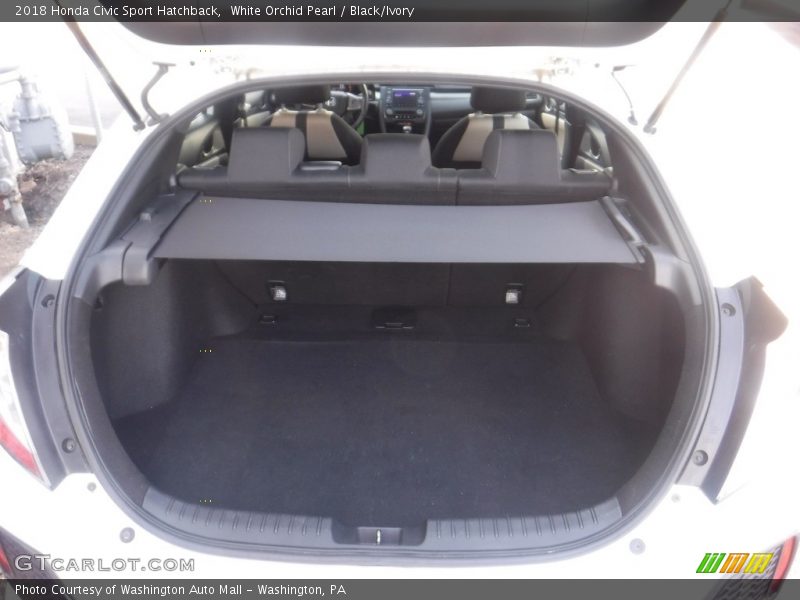 White Orchid Pearl / Black/Ivory 2018 Honda Civic Sport Hatchback