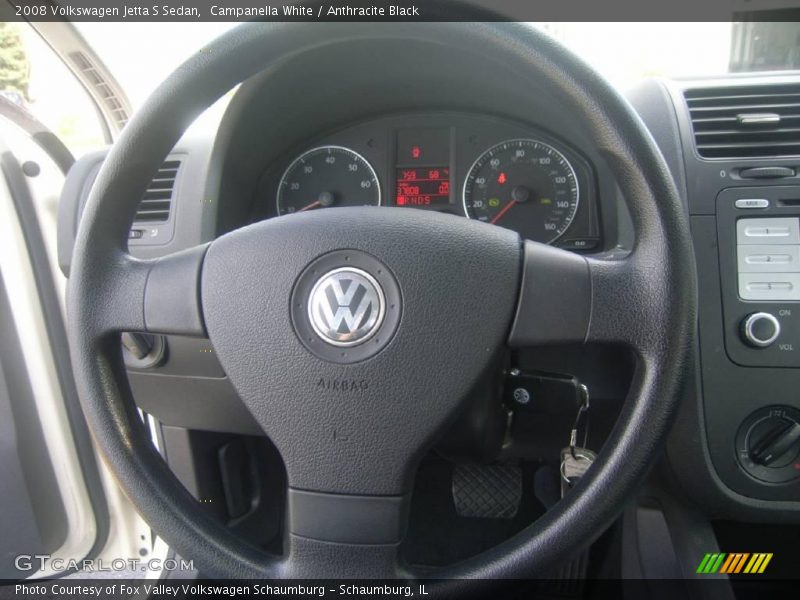 Campanella White / Anthracite Black 2008 Volkswagen Jetta S Sedan