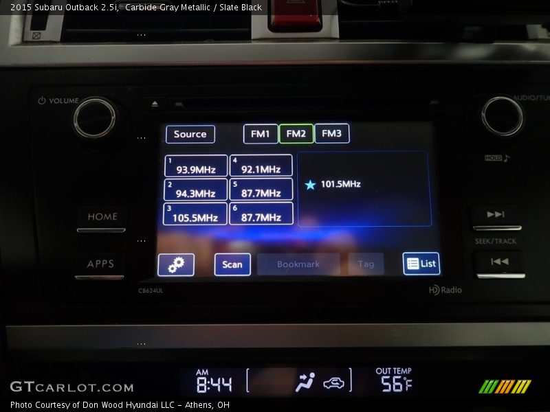 Carbide Gray Metallic / Slate Black 2015 Subaru Outback 2.5i