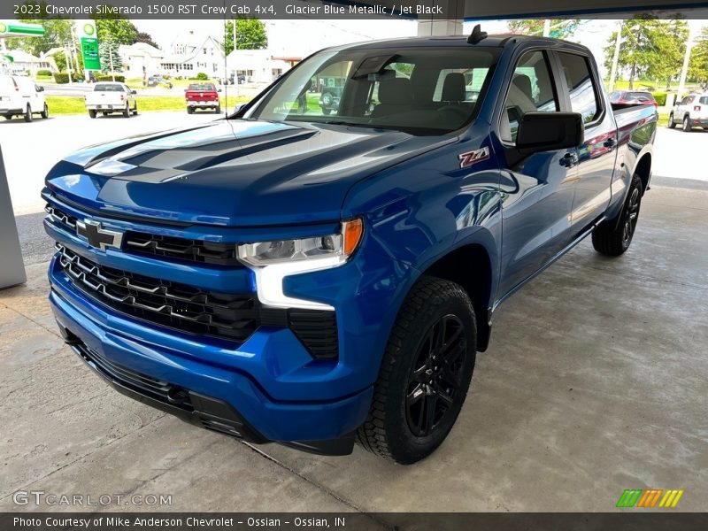 Glacier Blue Metallic / Jet Black 2023 Chevrolet Silverado 1500 RST Crew Cab 4x4