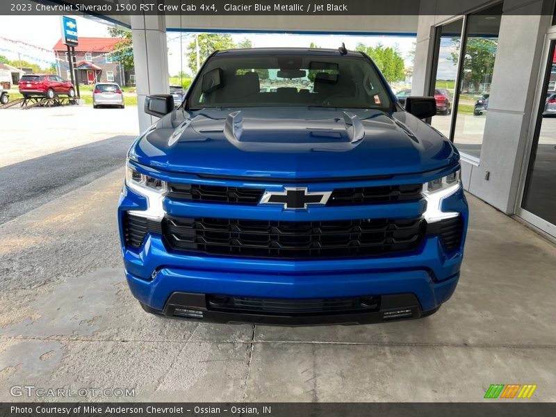 Glacier Blue Metallic / Jet Black 2023 Chevrolet Silverado 1500 RST Crew Cab 4x4