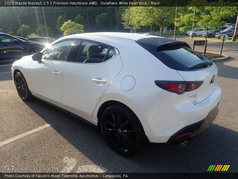 Snowflake White Pearl Mica / Black 2023 Mazda Mazda3 2.5 S Premium Hatchback AWD