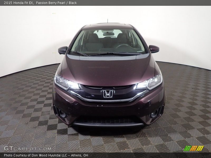 Passion Berry Pearl / Black 2015 Honda Fit EX