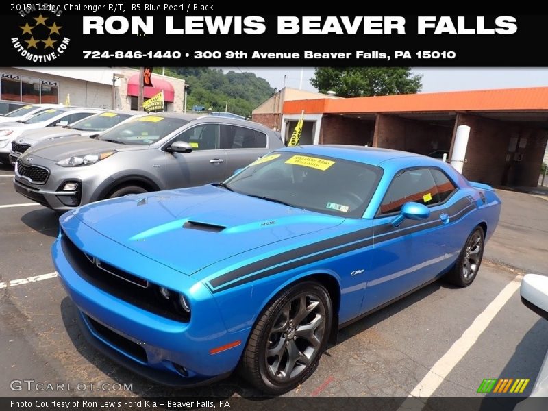 B5 Blue Pearl / Black 2015 Dodge Challenger R/T