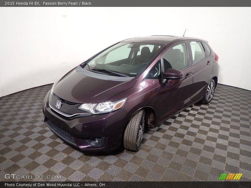 Passion Berry Pearl / Black 2015 Honda Fit EX
