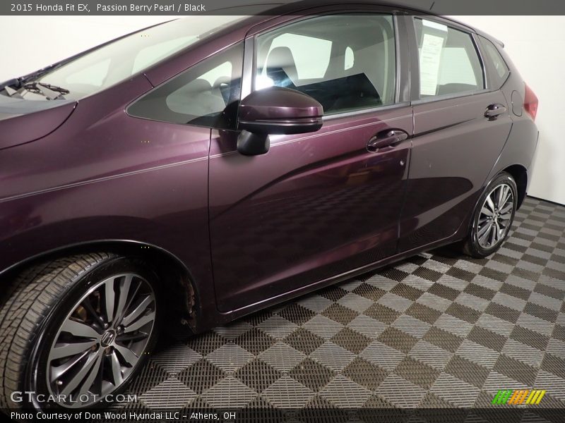 Passion Berry Pearl / Black 2015 Honda Fit EX