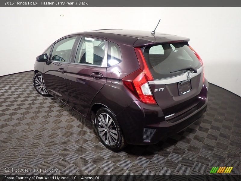 Passion Berry Pearl / Black 2015 Honda Fit EX