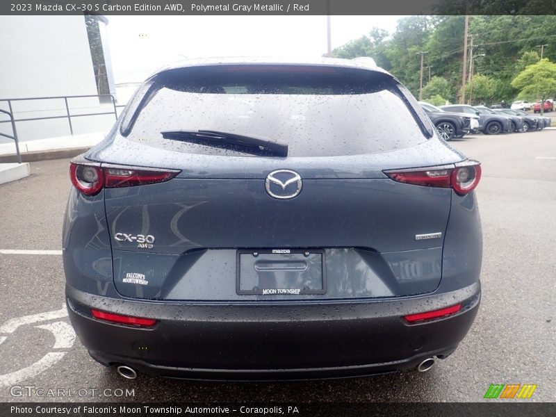 Polymetal Gray Metallic / Red 2023 Mazda CX-30 S Carbon Edition AWD